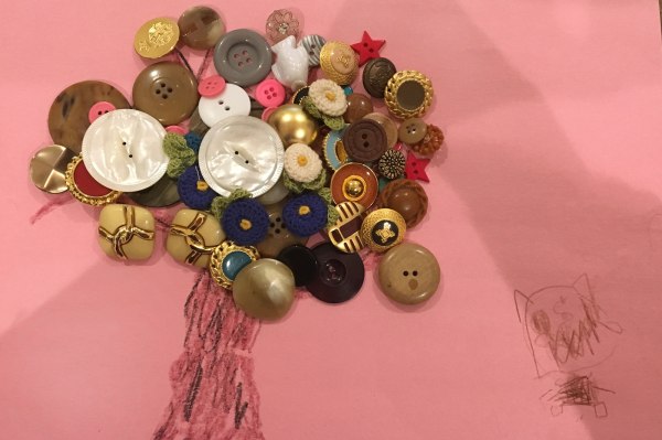 Button tree art and craft activity for kids_ Spongykids